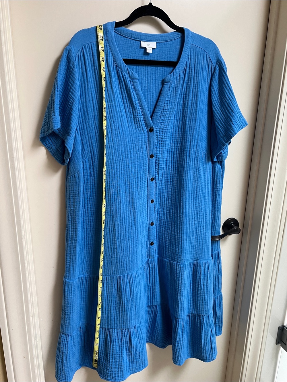 J. Jill Blue Button-Down Dress - Picture 4 of 5